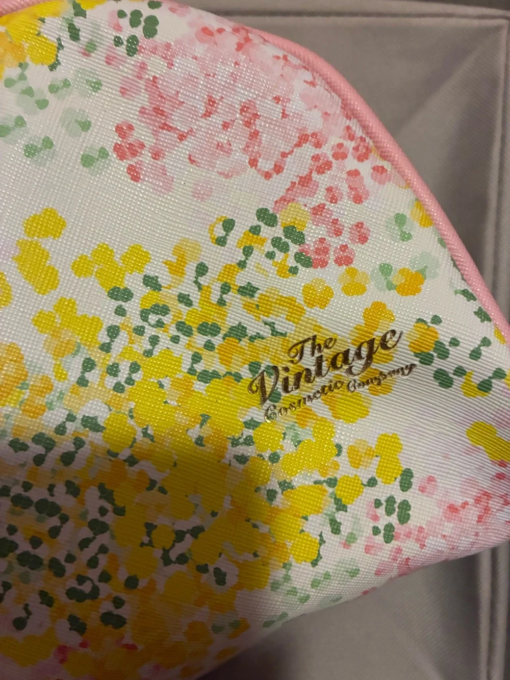 The Vintage Cosmetic Company Abstract Floral Makeup Bag Pouch
